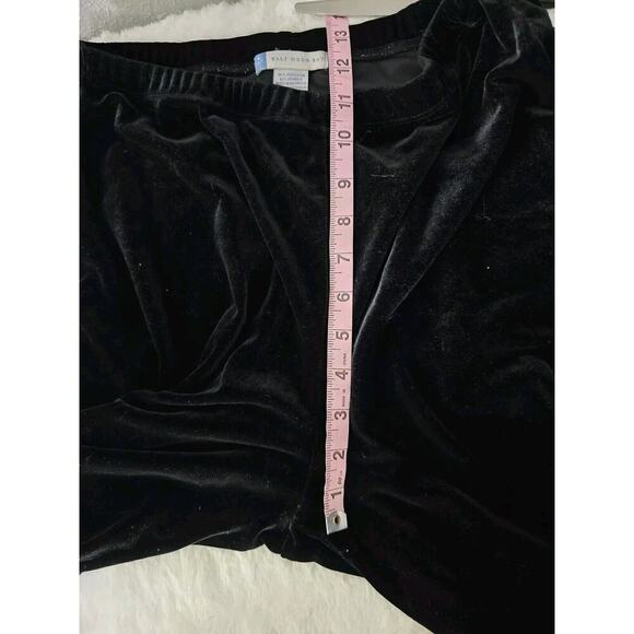Half Moon Bay Velvet Pull-On Stretch Wide Leg Pants Size M Chic Witchy Lounge - Picture 6 of 7